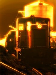 Ghostly diesel engine railway from Strasburg pennsylvania by Tony Karp